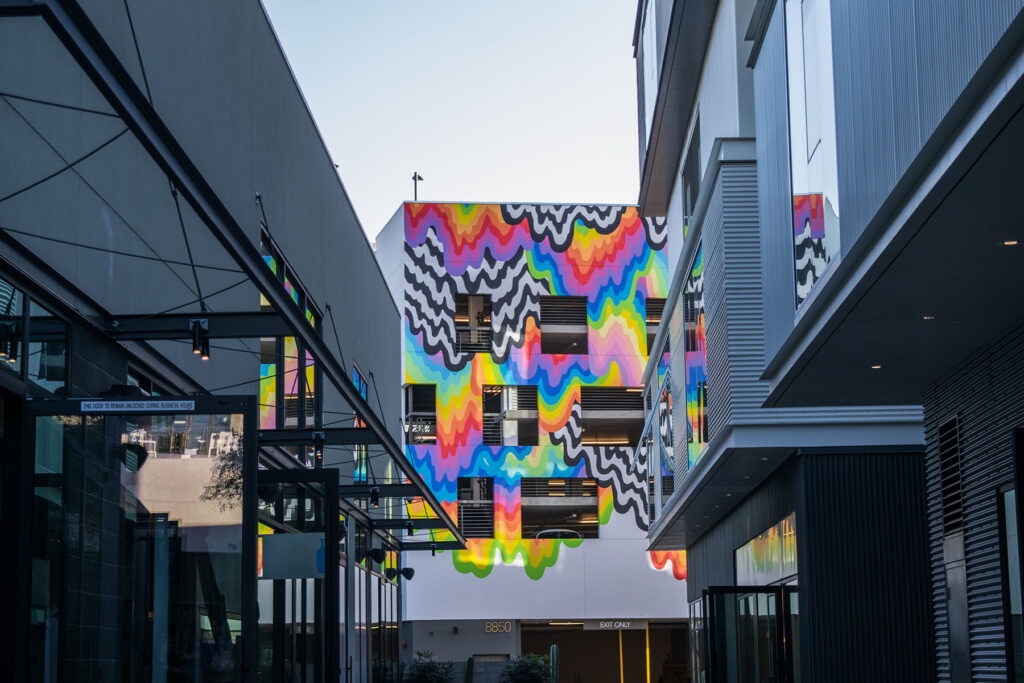 view of art on building in Culver City Arts District